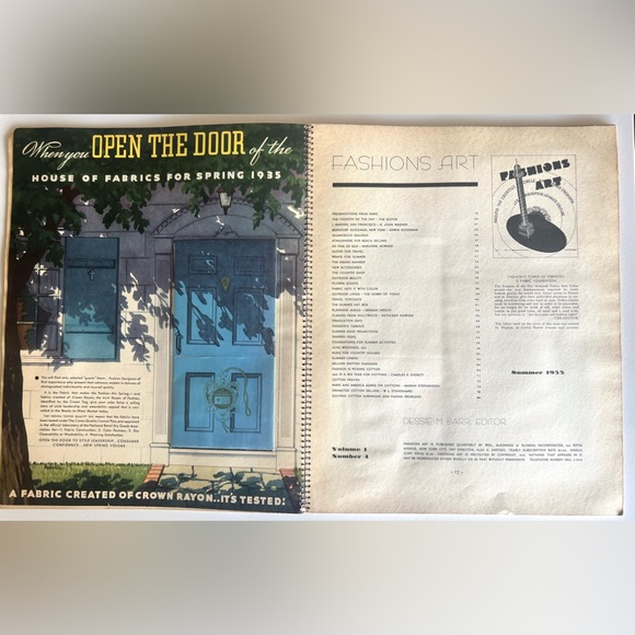 Dessie Barr 1933 Fashions Art Vol 1 No 4, Spiral Bound, Extremely RARE - Picture 13 of 16